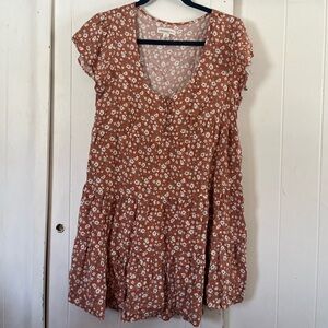 Aeropostale Brown Floral Dress